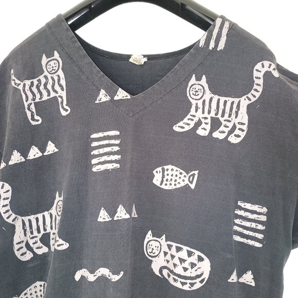 Cotton Fields Women 3X Maxi Dress L/S Animal Print 100% Cotton Thick & Soft Tier - Picture 3 of 11